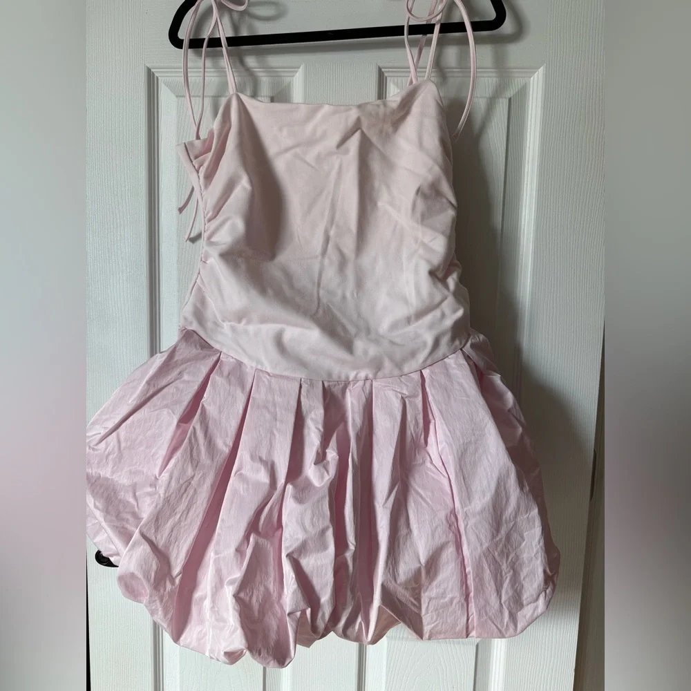 FREE PEOPLE  Genevieve Mini Dress Size L In Blossom Pink - Picture 13 of 13